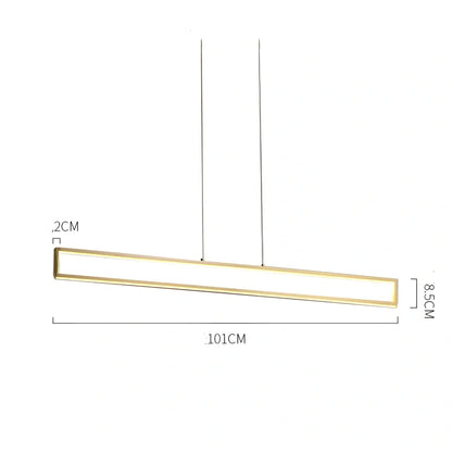 Copper LED chandelier with two-colour lighting for medium rooms