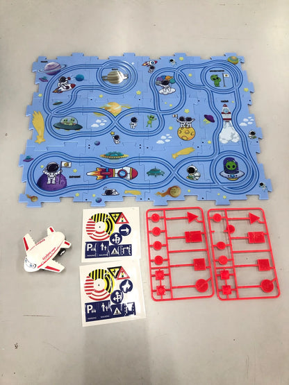 DIY Electric Railroad Speeder Toy for kids with customizable tracks