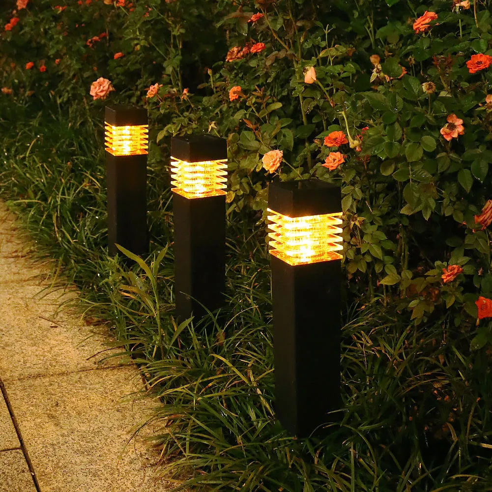 Solar lawn lamp for garden ground lighting with IP65 waterproof rating and 60x390mm dimensions
