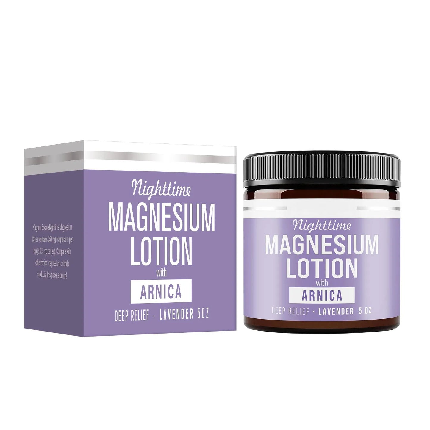 Magnesium Body Butter Cream 150ml jar with shea butter and grape seed oil ingredients