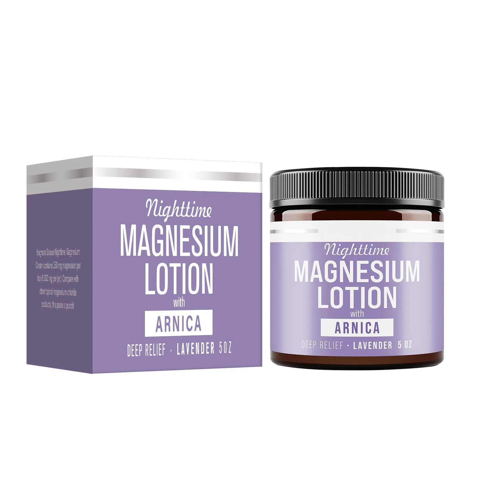 Magnesium Body Butter Cream 150ml jar with shea butter and grape seed oil ingredients