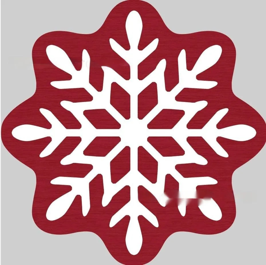 Round Christmas carpet with festive design on soft polyester fibre, showing 60cm and 80cm size options