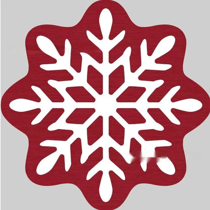 Round Christmas carpet with festive design on soft polyester fibre, showing 60cm and 80cm size options