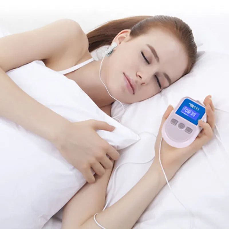 White low frequency pulse therapy device for insomnia and sleep improvement