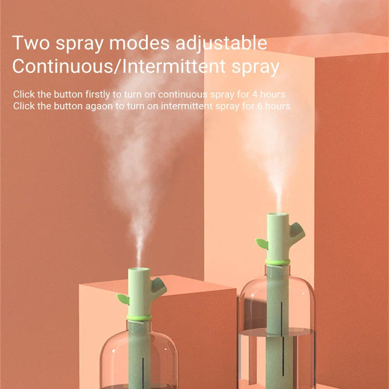 Compact portable USB humidifier with ultrasonic cool mist maker for home and office use