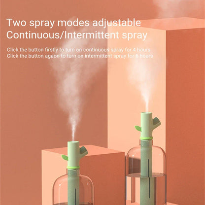 Compact portable USB humidifier with ultrasonic cool mist maker for home and office use