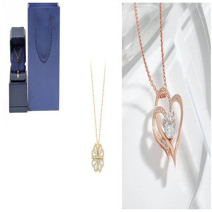 Elegant four-leaf clover necklace with magnetic and detachable design for versatile styling