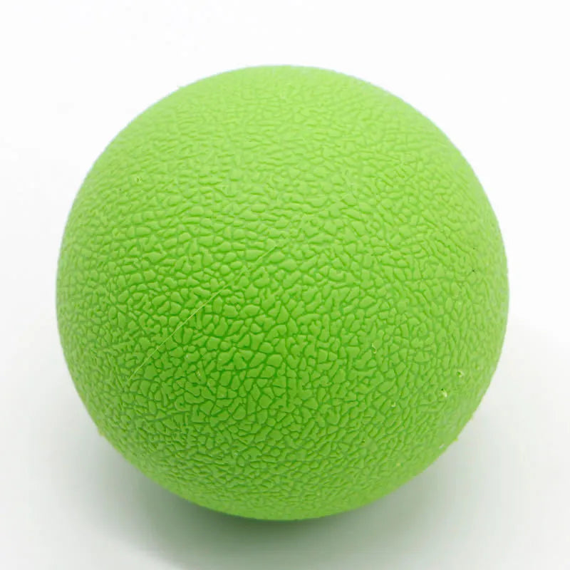 Green TPE massage ball for muscle relaxation with 6.1cm diameter