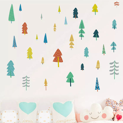 Cartoon 3D stereo wall sticker with vibrant colors, 60*22cm, for living room decoration