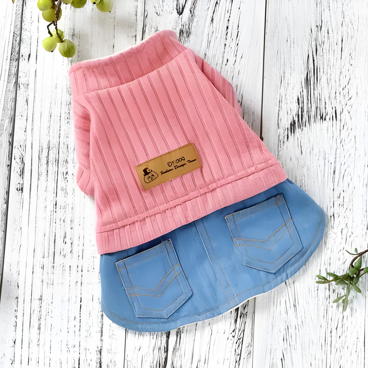 Dog princess skirt in British style for small and medium dogs, sizes XS to 3L, red black blue pink options