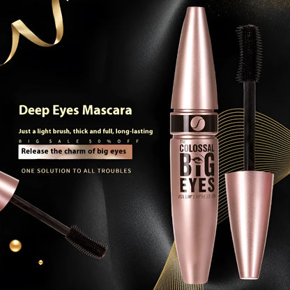 Black sweatproof waterproof long curling mascara, 12ml, smudge-proof shaping formula