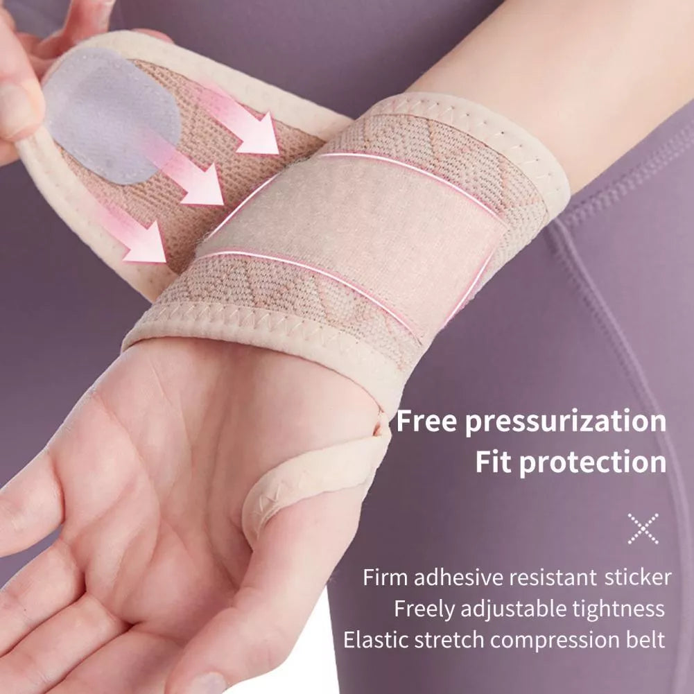 Adjustable wrist support brace for carpal tunnel and tendinitis relief in black, gray, and pink