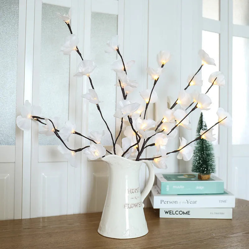65 cm pink phalaenopsis branch decorative light with 20 LEDs and battery operation