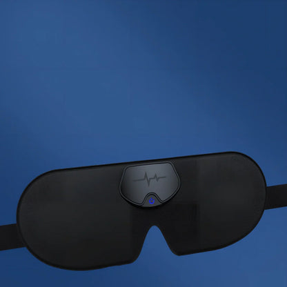 Black smart eye massager with micro-current technology and USB charging cable