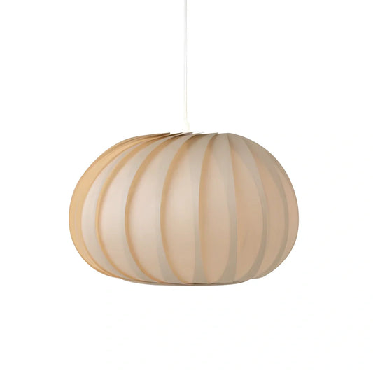 Japanese pumpkin-shaped wooden chandelier, 27cm diameter, 17cm height, covering 10-15㎡ with Nordic style