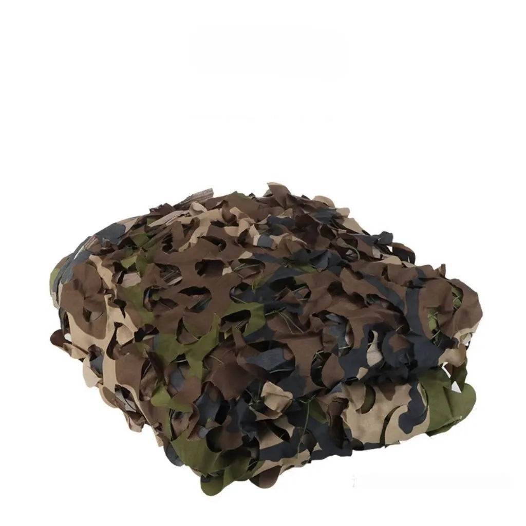 Camouflage netting set showing different patterns for military and civilian use with UV protection
