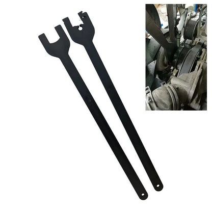 Land Rover fan wrench set with 36mm and 40mm alloy steel spanners for automotive repair