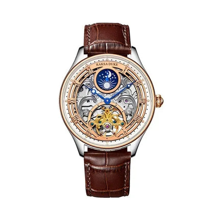 Business leisure waterproof watch with steel strap, 16mm thickness, Duke Rosa style