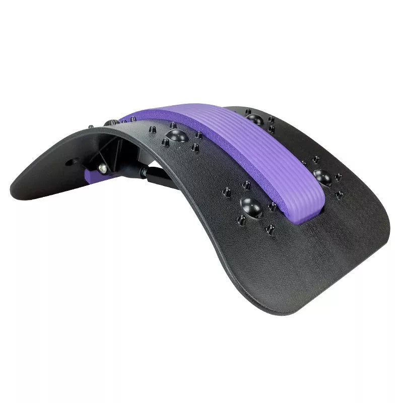 Lumbar Tractor Stretcher in black with acupressure points for back relief