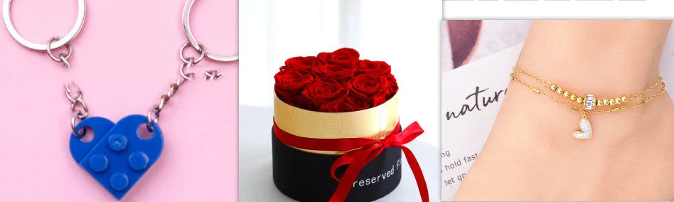Everlasting rose bouquet in a luxury gift box, preserved real flowers that last for years without maintenance