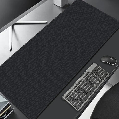 Extended mechanical keyboard mouse pad with heat transfer surface showing dimensions from 300x600mm to 400x900mm
