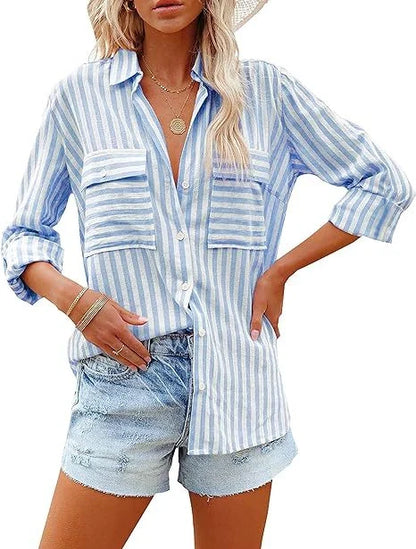 Stylish striped shirt for men and women in various colors