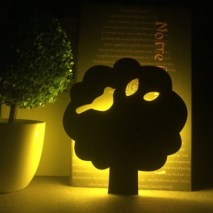 Illuminating pet-themed night light with smart sound sensor and customizable design