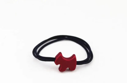 Korean style hair ring with rubber band, 5cm diameter, in Bow, Love, or Puppy design.