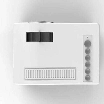 Compact portable LED projector with multimedia support and 48 lumens brightness