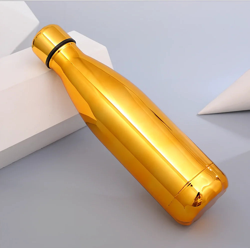 Stainless steel thermal water bottle with 500ml capacity and vacuum insulation technology