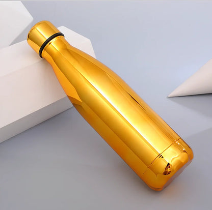 Stainless steel thermal water bottle with 500ml capacity and vacuum insulation technology