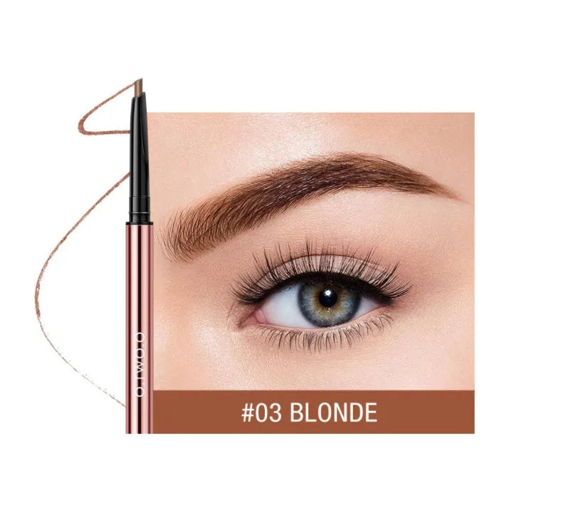Eyebrow make-up pencil with 0.7cm slim tip in six shades for natural brow definition