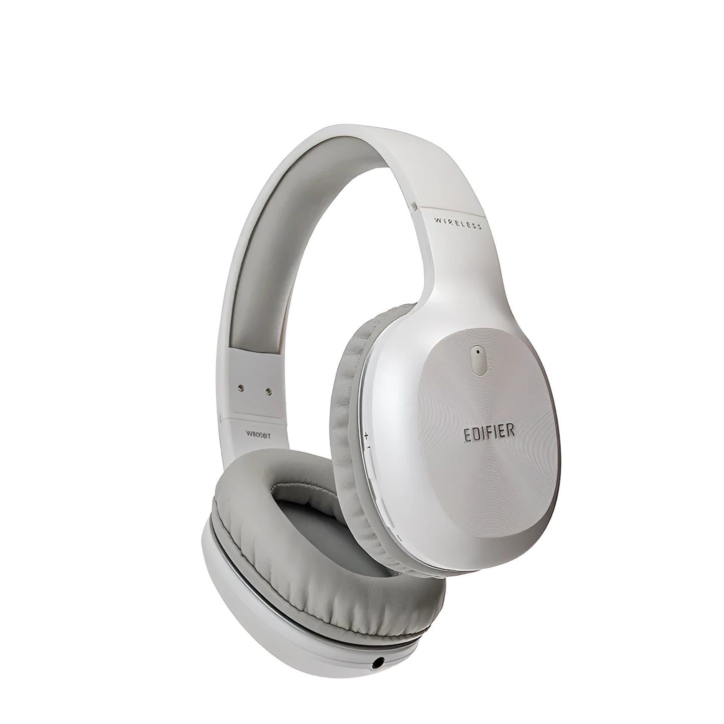 Black wireless sports headphones with Bluetooth 5.0 shown on a grey background.