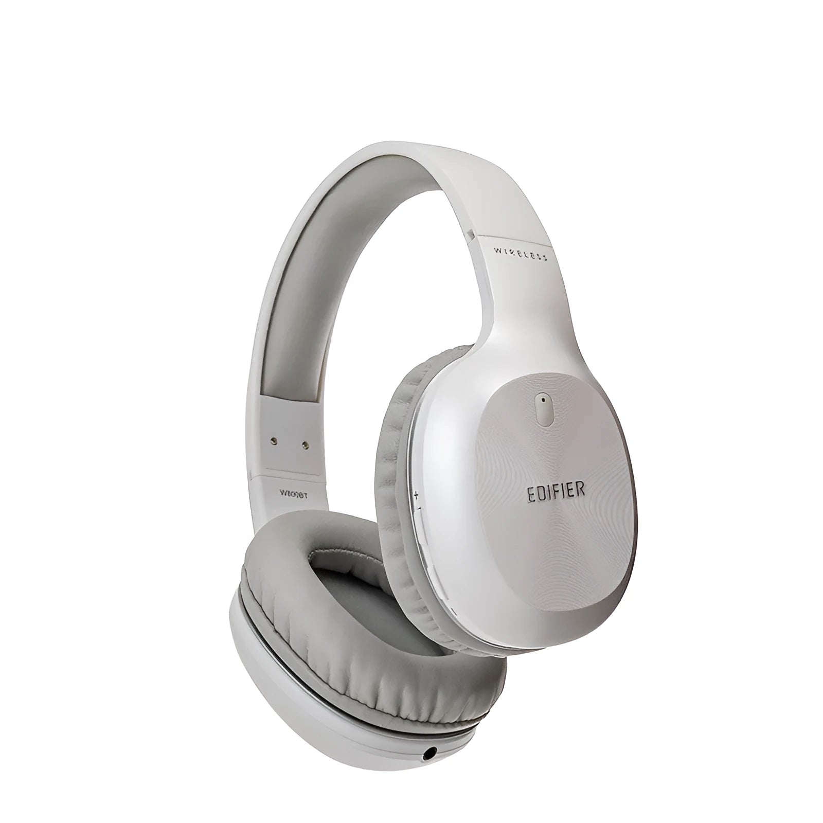 Black wireless sports headphones with Bluetooth 5.0 shown on a grey background.