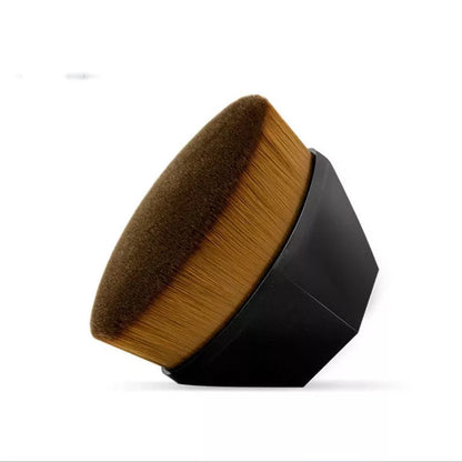 Professional foundation brush kit for BB cream and loose powder application in black, white, and pink