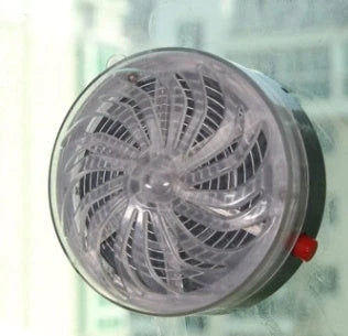 Solar-powered mosquito killer with LED light and suction cups for outdoor pest control