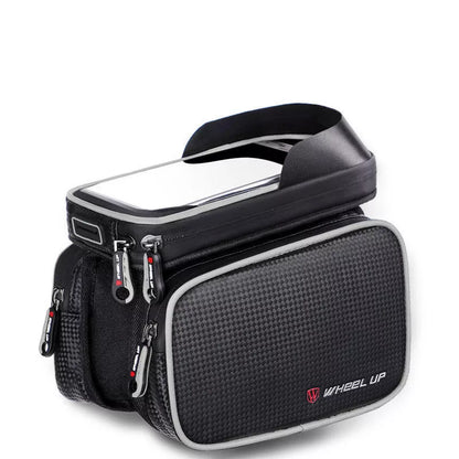 Wheelup mountain bike front beam bag in PU leather, 6.2 inches, water-resistant