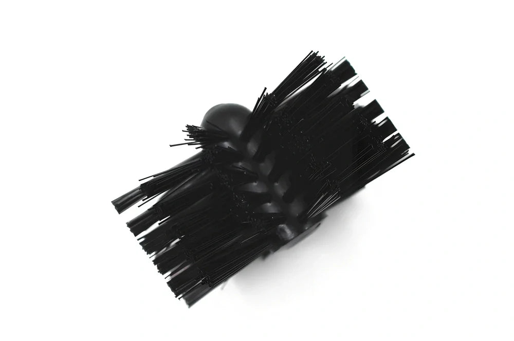 Dryer vent cleaning brush with extendable rods and 100mm synthetic brush head for lint removal