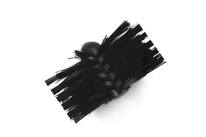 Dryer vent cleaning brush with extendable rods and 100mm synthetic brush head for lint removal