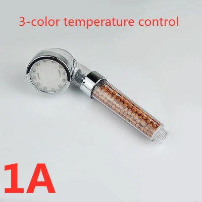 Color Changing LED Shower Head with temperature sensor and high-pressure filter