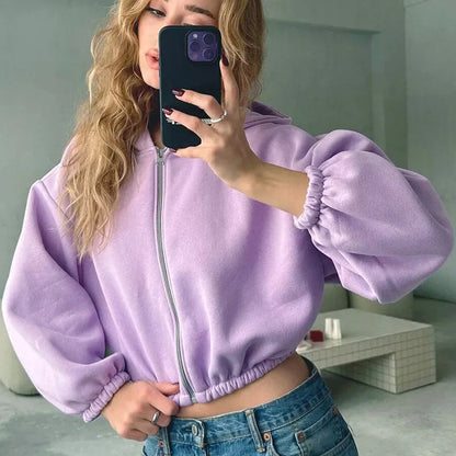 Stylish women's solid color hoodies in various colors for everyday comfort
