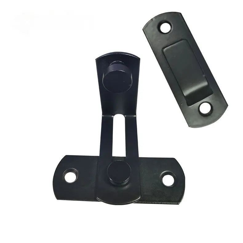 Sliding door lock with 90-degree carbon steel hasp and stainless steel shackle for barn doors, American-style warehouse security lock with flat shackle design for secure closure