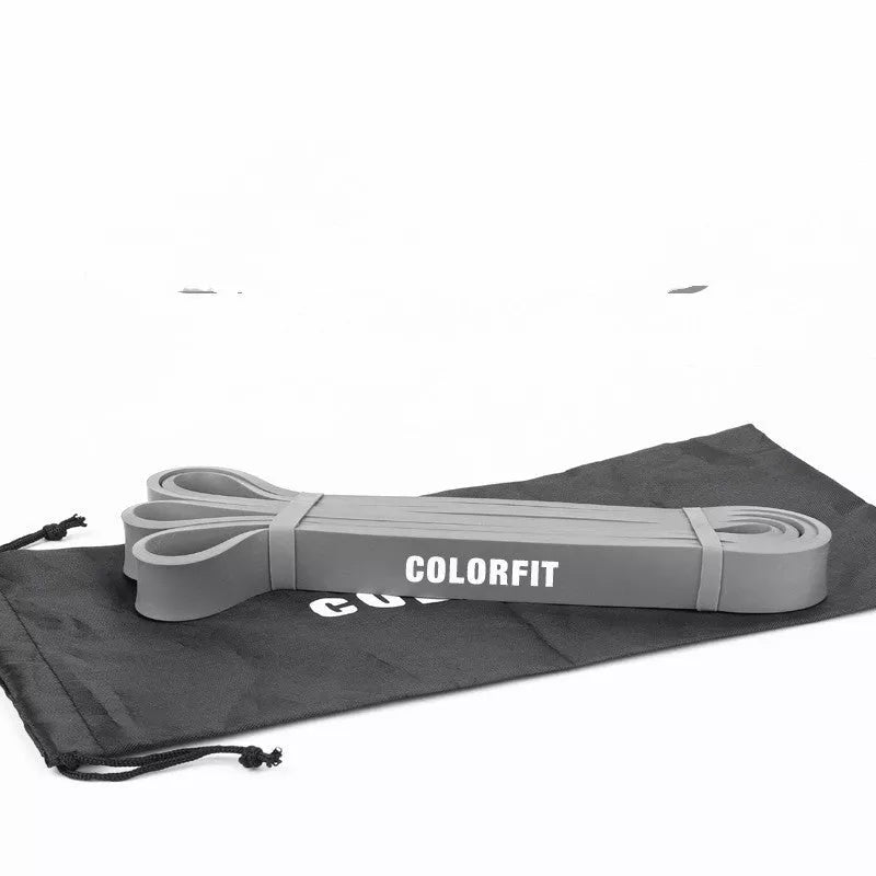 Elastic resistance band for full-body workouts, available in multiple resistance levels