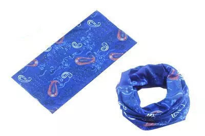 Polyester sports bandana for cycling and sun protection in various patterns