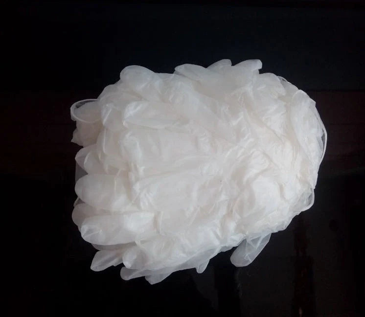 50 pairs of transparent disposable PVC gloves for hygiene and protection