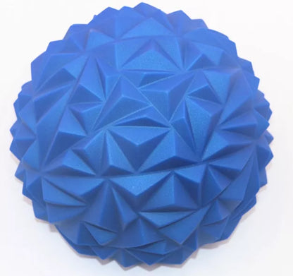 PVC acupressure massage ball with lengthened massage points for deep tissue relief
