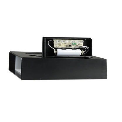 Solar-powered house number light with 6 LED illumination and concealed wall-mounting design