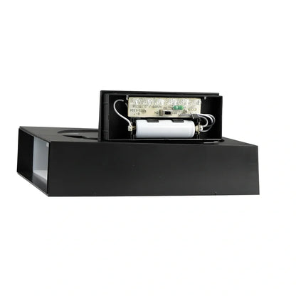 Solar powered house number with LED illumination showing waterproof construction and concealed mounting