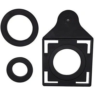 Aluminium six-fold ruler extended to 31cm with ceramic tile hole locator component visible