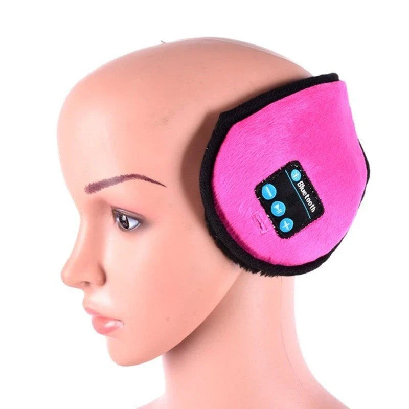 Bluetooth earmuffs with cotton blend material, built-in microphone, and intuitive controls for hands-free calling and music streaming